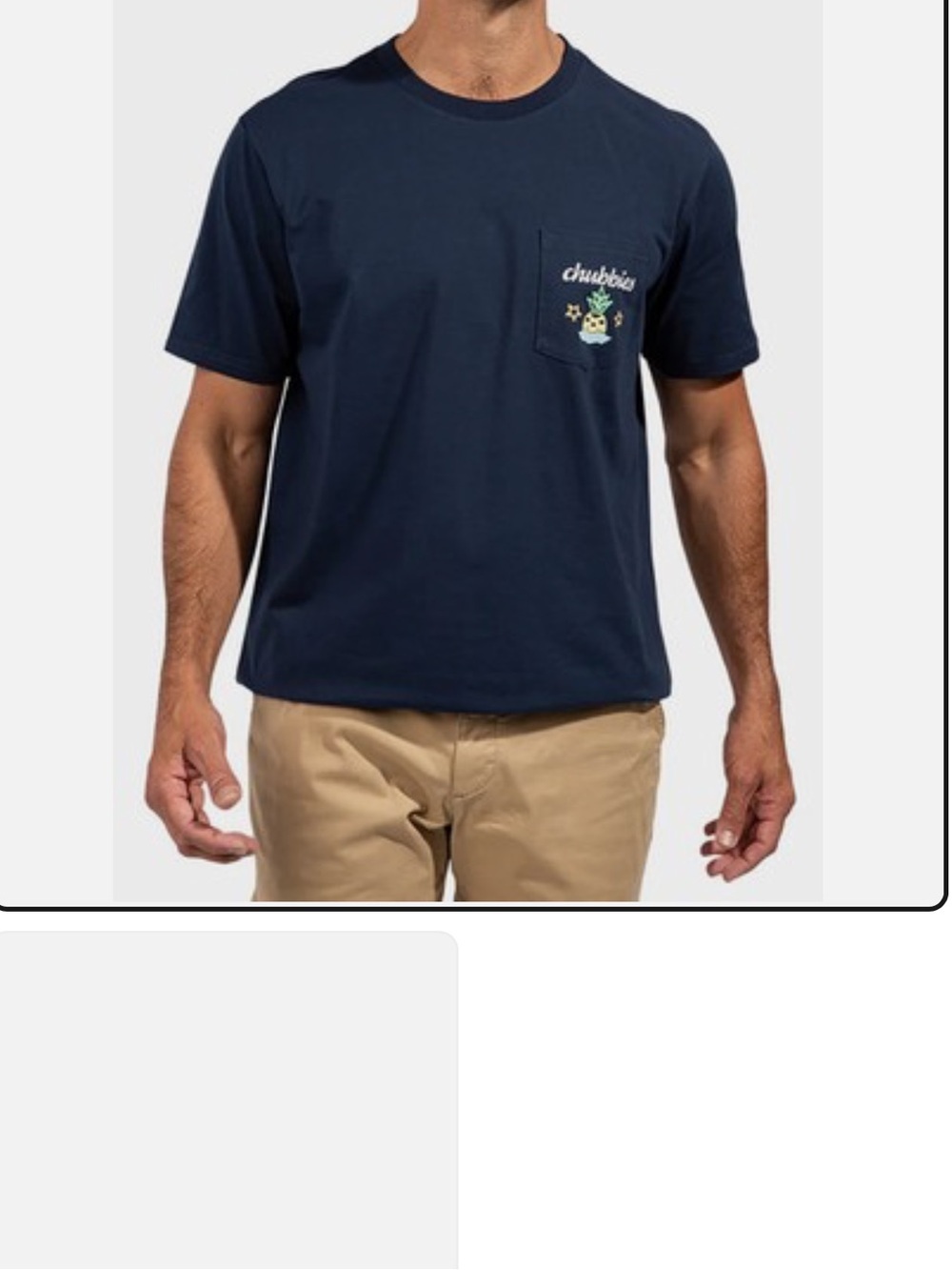 Chubbies "The Taco Bout It" Men's Short Sleeve Graphic Pocket Tee.size L blue